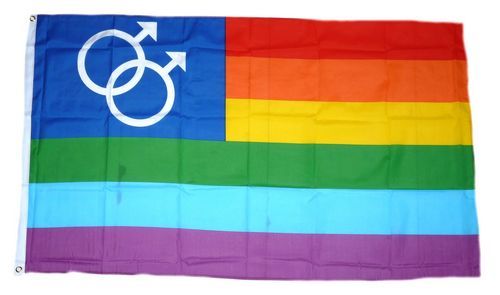 Fahne / Flagge Regenbogen Gay 90 x 150 cm
