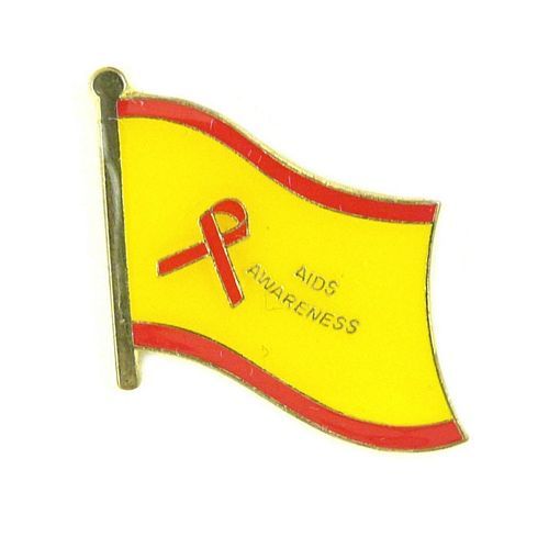 Flaggen Pin Fahne Aids Awareness Anstecknadel Flagge