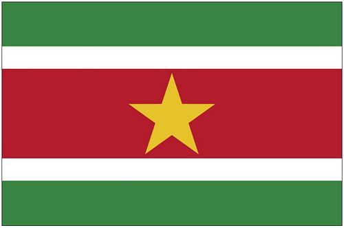 Fahnen Aufkleber Sticker Surinam