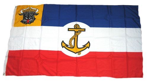 Fahne / Flagge Mecklenburg Seefahrzeuge 90 x 150 cm