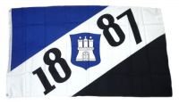 Fahne / Flagge Hamburg 1887 90 x 150 cm Fahne / Flagge Hamburg 1887 90 x 150 cm