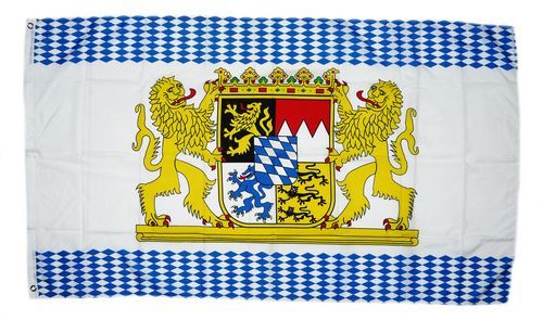 Fahne / Flagge Bayern Löwen Rauten 90 x 150 cm