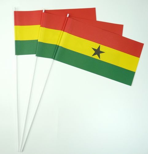 10 Papierfähnchen Ghana Papierfahnen Fahne Flagge