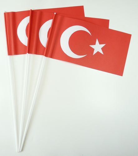 10 Papierfähnchen Türkei Papierfahnen Fahne Flagge