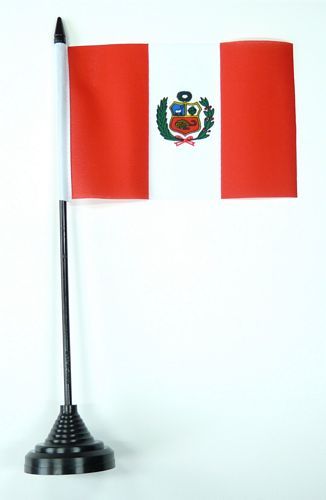 Fahne / Tischflagge Peru NEU 11 x 16 cm Flaggen