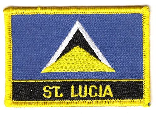 Fahnen Aufnäher St. Lucia Schrift
