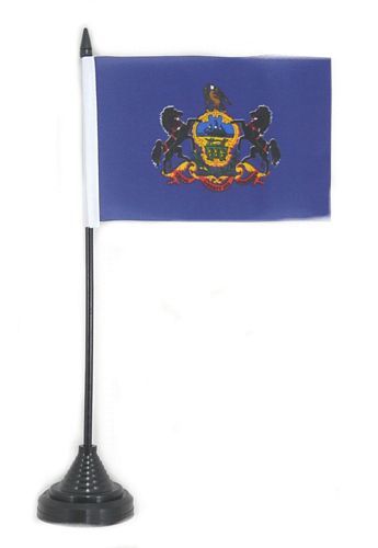 Fahne / Tischflagge USA - Pennsylvania NEU 11 x 16 cm Fahne