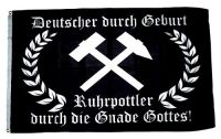 Fahne / Flagge Ruhrpottler durch die Gnade Gottes 90 x 150 cm Fahne / Flagge Ruhrpottler durch die Gnade Gottes 90 x 150 cm