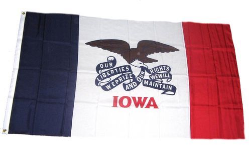 Fahne / Flagge USA - Iowa 90 x 150 cm