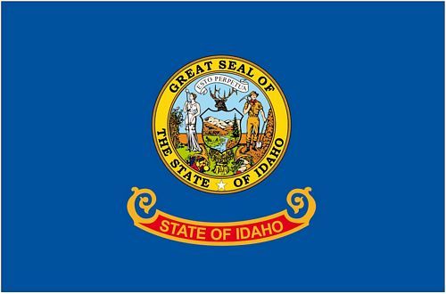 Fahnen Aufkleber Sticker USA - Idaho
