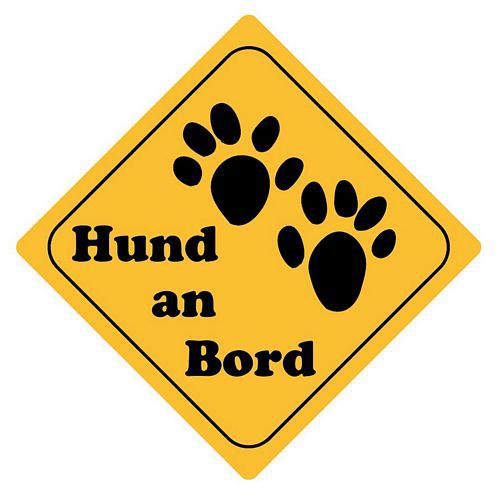 Autoaufkleber Sticker Achtung Hund an Bord, Aufkleber Kontur, Diverses