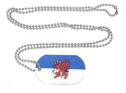 Erkennungsmarke Pommern Dog Tag 30 x 50 mm Fahnen Flaggen