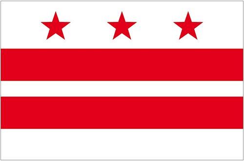 Fahnen Aufkleber Sticker USA - District of Columbia