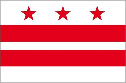Fahnen Aufkleber Sticker USA - District of Columbia