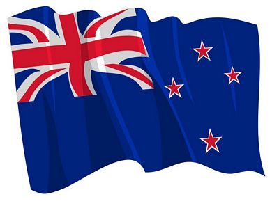 Fahnen Aufkleber Sticker Neuseeland wehend