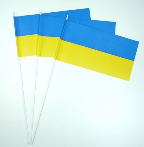 10 Papierfähnchen Ukraine Papierfahnen Fahne Flagge