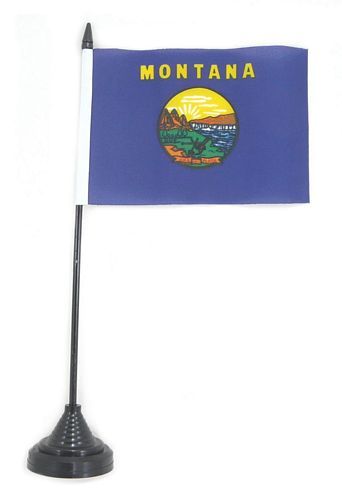 Fahne / Tischflagge USA - Montana NEU 11 x 16 cm Fahne