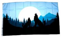 Fahne / Flagge Wolf Silhouette 90 x 150 cm Fahne / Flagge Wolf Silhouette 90 x 150 cm