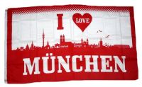 Fahne / Flagge I Love München 90 x 150 cm Fahne / Flagge I Love München 90 x 150 cm