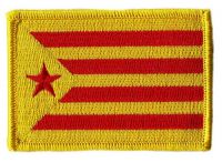 Fahnen Aufnäher Spanien - Estelada Groga Fahnen Aufnäher Spanien - Estelada Groga