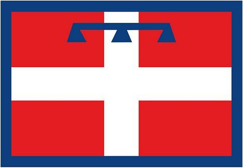 Fahnen Aufkleber Sticker Italien - Piemont
