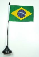 Fahne / Tischflagge Brasilien NEU 11 x 16 cm Flaggen Fahne / Tischflagge Brasilien NEU 11 x 16 cm Flaggen
