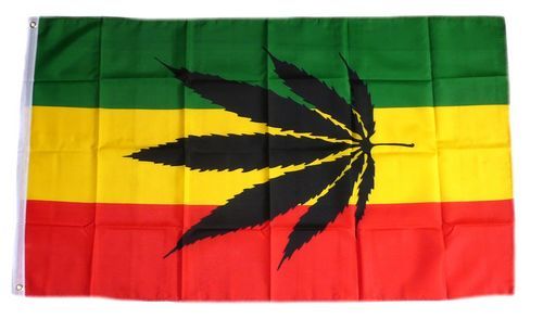 Fahne / Flagge Hanf Rasta 90 x 150 cm