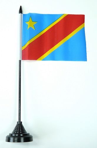 Fahne / Tischflagge Kongo Zaire NEU 11 x 16 cm Flaggen