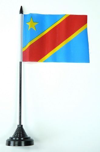 Fahne / Tischflagge Kongo Zaire NEU 11 x 16 cm Flaggen