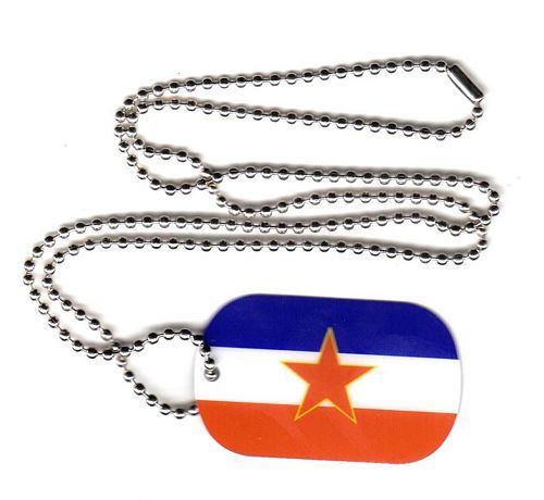 Dog Tag Fahne Jugoslawien Stern