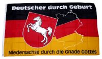 Fahne / Flagge Niedersachse durch die Gnade Gottes 90 x 150 cm Fahne / Flagge Niedersachse durch die Gnade Gottes 90 x 150 cm