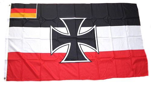 Gösch Kriegsmarine vor 1918 Flagge 250 x 150 cm wetterfest Fahne Ösen Hissflagge 