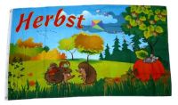 Fahne / Flagge Herbst Igel 60 x 90 cm Fahne / Flagge Herbst Igel 60 x 90 cm