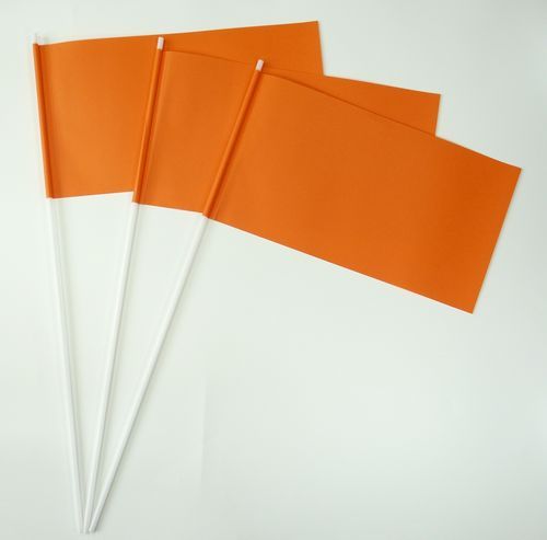 10 Papierfähnchen orange Papierfahnen Fahne Flagge
