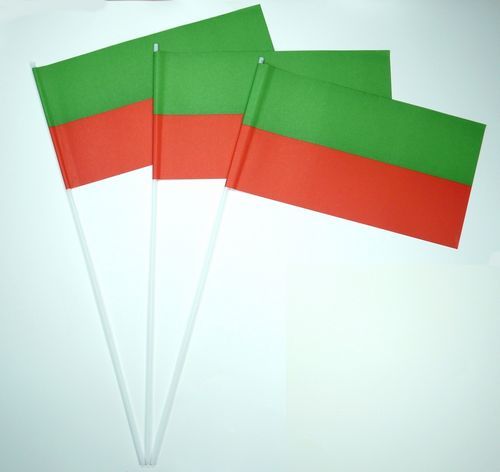 Papierfahnen grün / rot