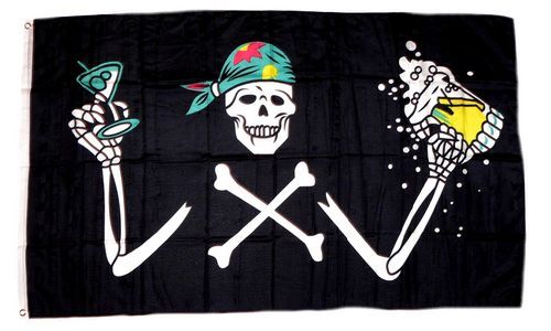 Fahne / Flagge Pirat Bier Party 90 x 150 cm