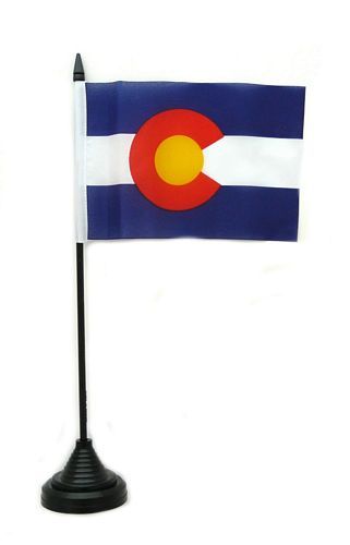 Fahne / Tischflagge USA - Colorado NEU 11 x 16 cm Fahne