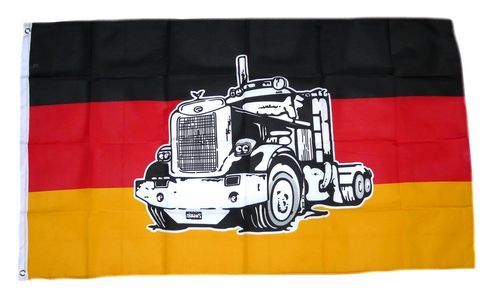 Fahne / Flagge Deutschland Truck schwarz 90 x 150 cm