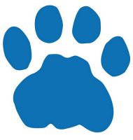 Aufkleber Sticker Tatze Pfote blau Aufkleber Sticker Tatze Pfote blau