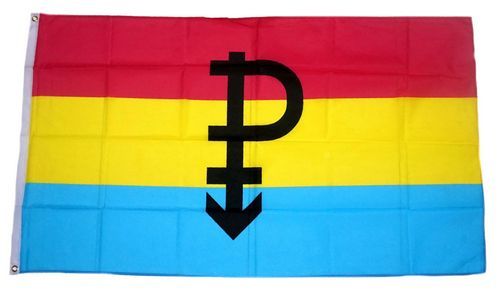 Fahne / Flagge Pansexual Symbol 90 x 150 cm