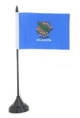 Fahne / Tischflagge USA - Oklahoma NEU 11 x 16 cm Fahne