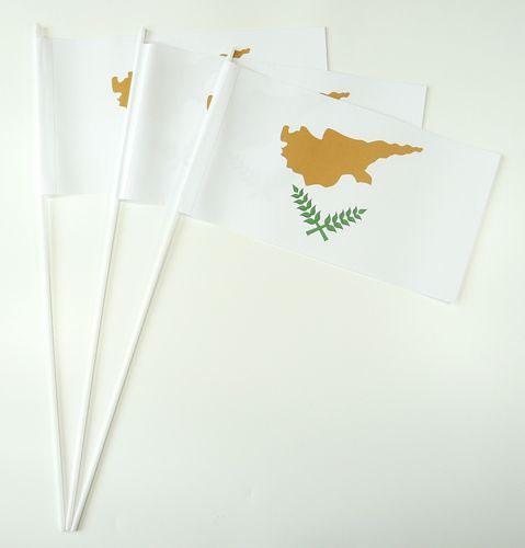 10 Papierfähnchen Zypern Papierfahnen Fahne Flagge