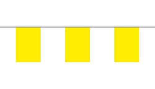 Flaggenkette Einfarbig Gelb 6 m