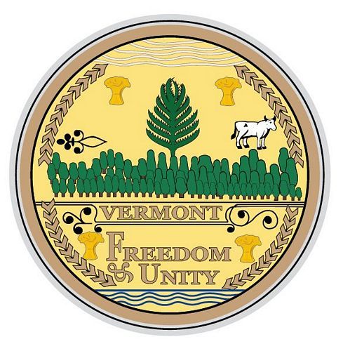 Fahnen Aufkleber Sticker Siegel USA - Vermont