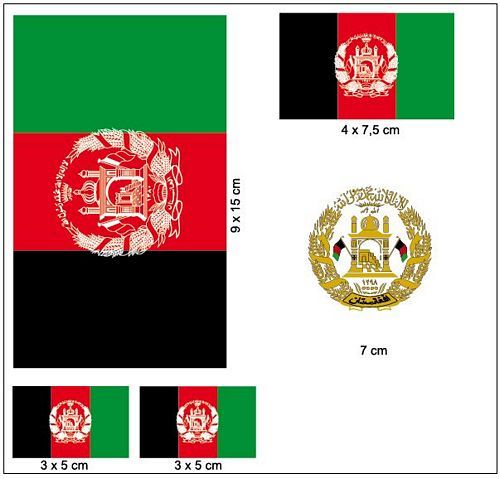 Fahnen Aufkleber Set Afghanistan