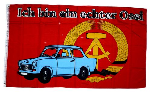 Fahne Flagge mit Ösen Hüte dich DDR 90 x 150 cm Ostdeutschland Osten Zone Spruch 