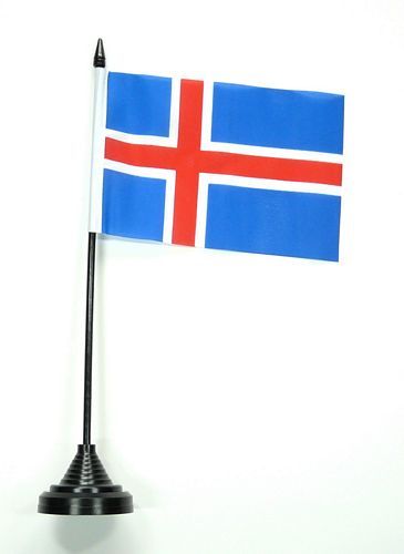 Fahne / Tischflagge Island NEU 11 x 16 cm Flaggen