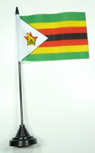 Fahne / Tischflagge Simbabwe NEU 11 x 16 cm Flaggen