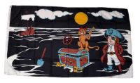 Fahne / Flagge Pirat Schatzkiste 90 x 150 cm Fahne / Flagge Pirat Schatzkiste 90 x 150 cm