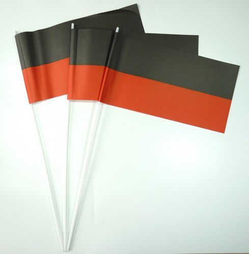 Papierfahnen schwarz / rot